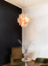 Pink Murano Disc Glass Chandelier-DWHOME