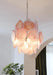 Pink Murano Disc Glass Chandelier-DWHOME