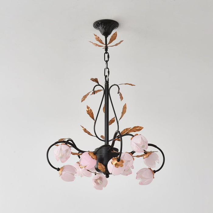 Pink Tulip Chandelier-DWHOME