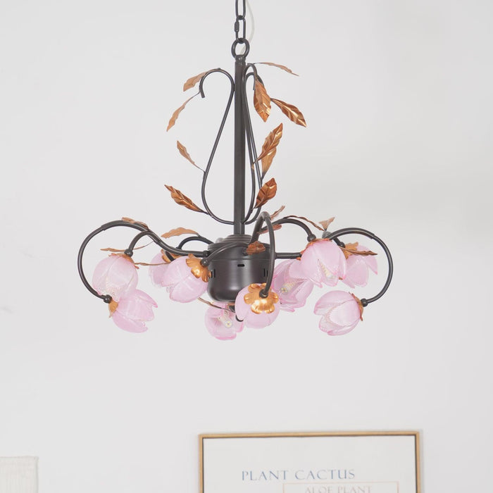Pink Tulip Chandelier-DWHOME