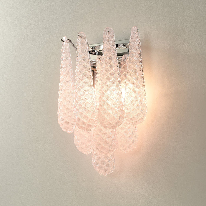 Pink Waffle Wall Sconce-DWHOME