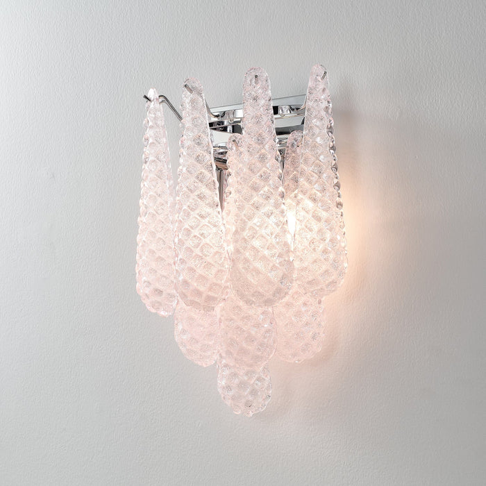 Pink Waffle Wall Sconce-DWHOME