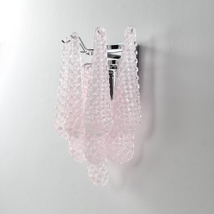 Pink Waffle Wall Sconce-DWHOME