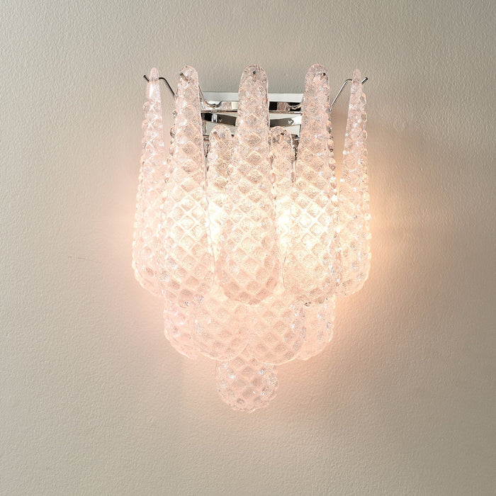 Pink Waffle Wall Sconce-DWHOME