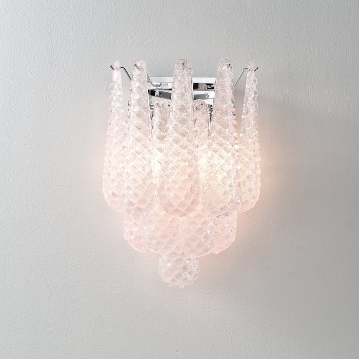 Pink Waffle Wall Sconce-DWHOME