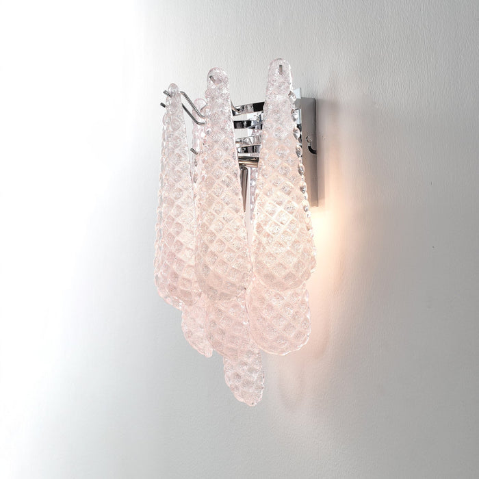Pink Waffle Wall Sconce-DWHOME