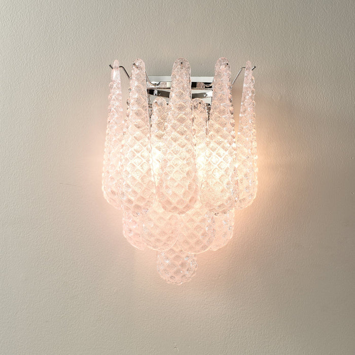 Pink Waffle Wall Sconce-DWHOME