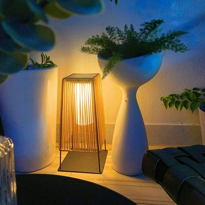 Plastic Rattan Outdoor Post Light-DWHOME