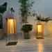 Plastic Rattan Outdoor Post Light-DWHOME
