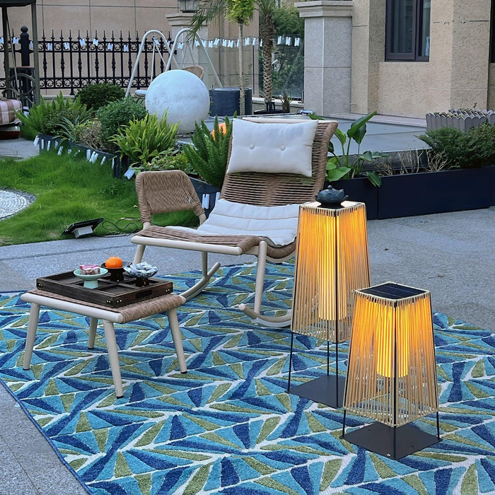 Plastic Rattan Outdoor Post Light-DWHOME