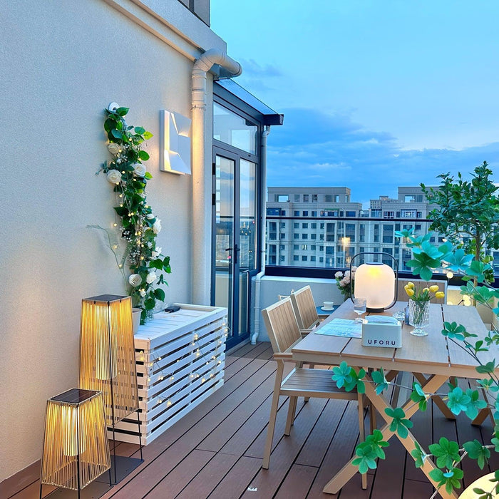 Plastic Rattan Outdoor Post Light-DWHOME