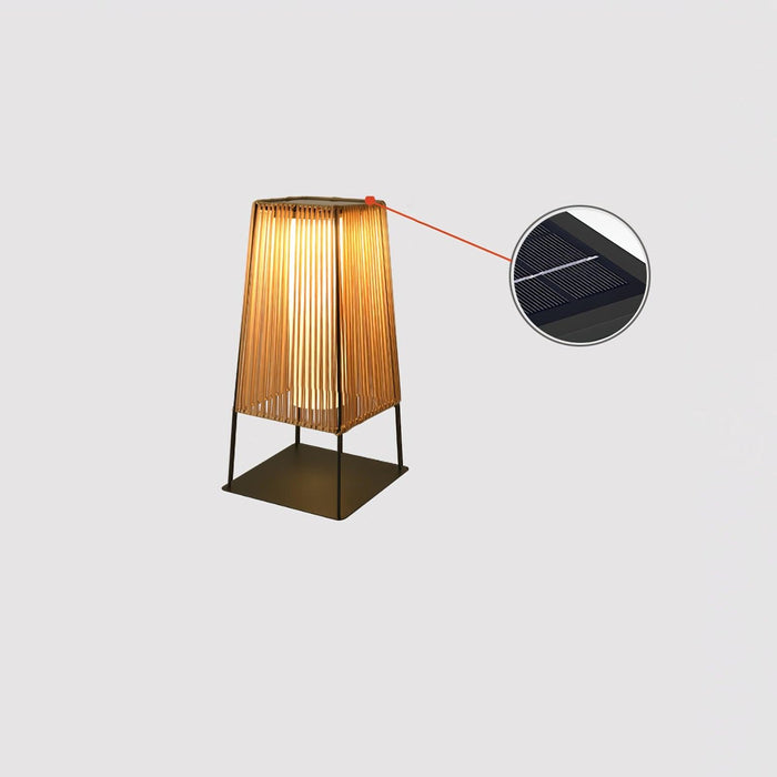 Plastic Rattan Outdoor Post Light-DWHOME