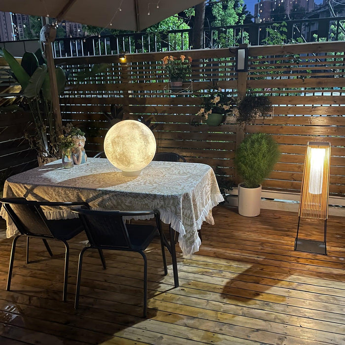 Plastic Rattan Outdoor Post Light-DWHOME