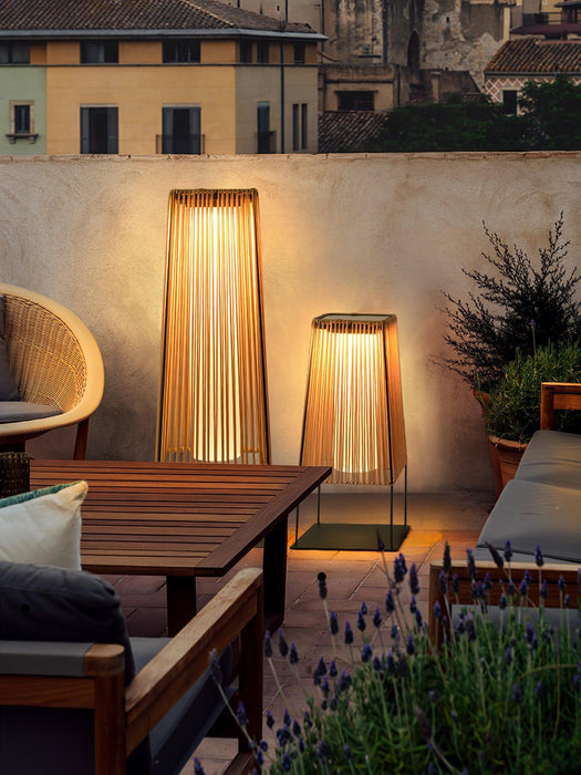 Plastic Rattan Outdoor Post Light-DWHOME