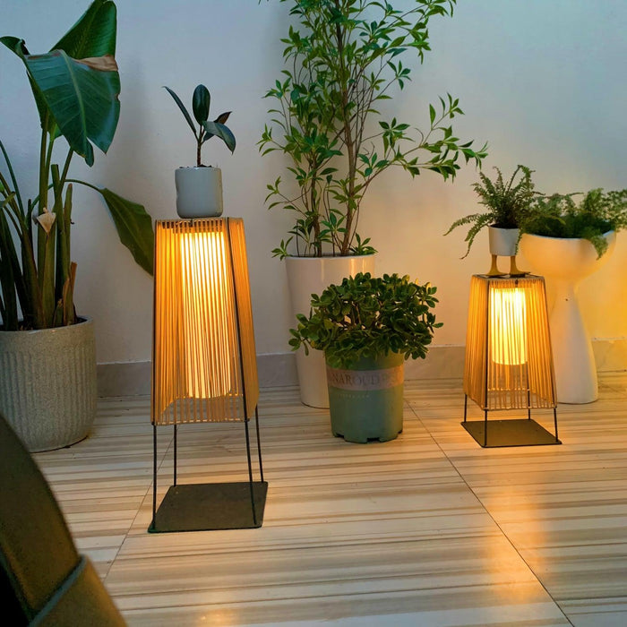 Plastic Rattan Outdoor Post Light-DWHOME