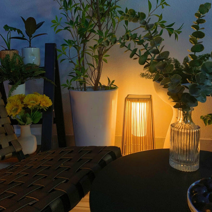 Plastic Rattan Outdoor Post Light-DWHOME