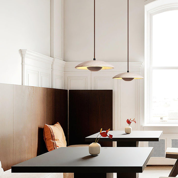 Solara Wood Pendant Lamp-DWHOME