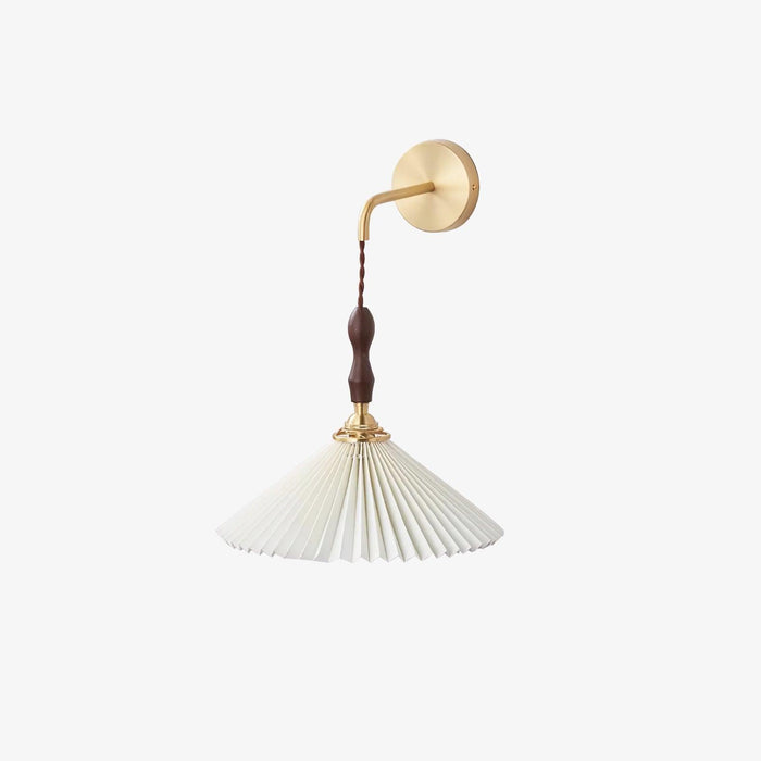 Pleated Wooden Wall Lamp-DWHOME