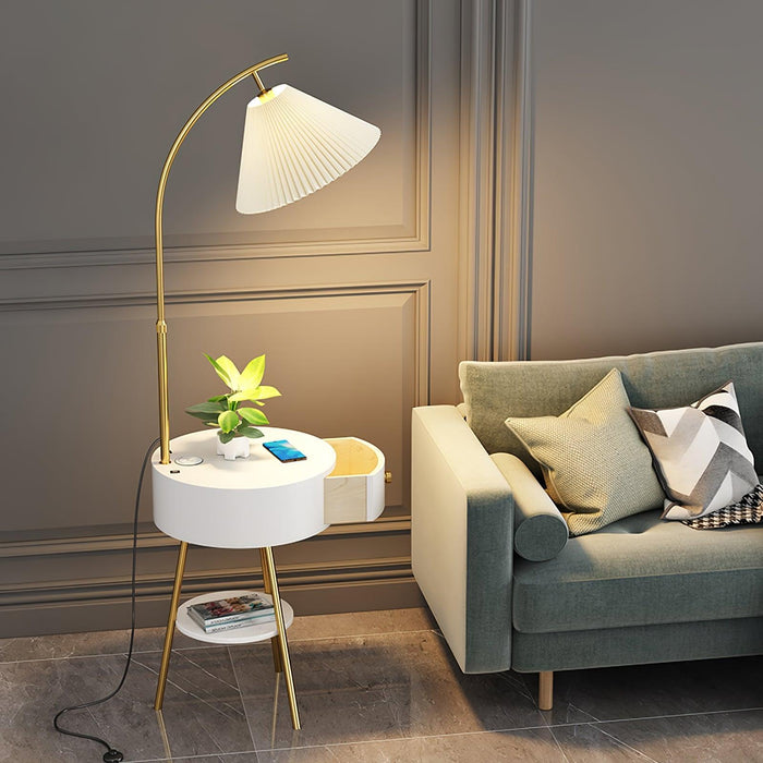 Pleated Arc Floor Light - DWHOME