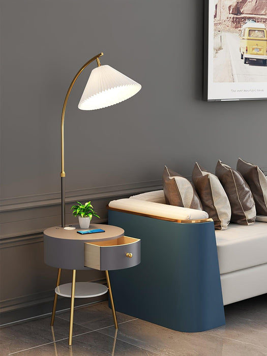 Pleated Arc Floor Light - DWHOME