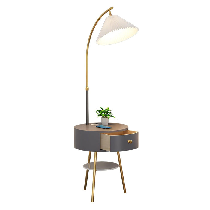 Pleated Arc Floor Light - DWHOME