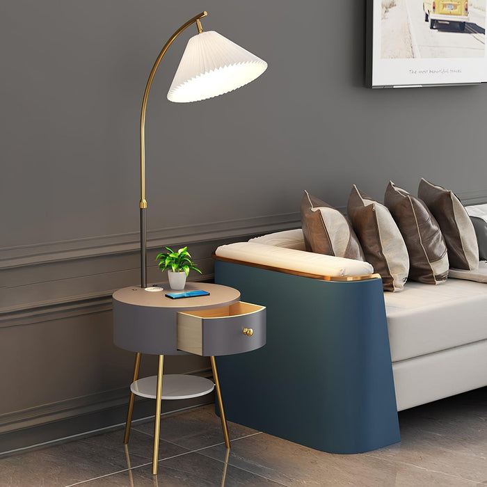 Pleated Arc Floor Light - DWHOME