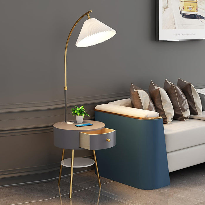 Pleated Arc Floor Light - DWHOME