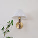 Pleated Walnut Wall Light-DWHOME
