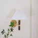 Pleated Walnut Wall Light-DWHOME