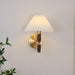 Pleated Walnut Wall Light-DWHOME