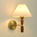 Pleated Walnut Wall Light-DWHOME