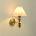 Pleated Walnut Wall Light-DWHOME