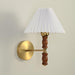 Pleated Walnut Wall Light-DWHOME