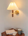 Pleated Walnut Wall Light-DWHOME