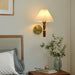 Pleated Walnut Wall Light-DWHOME
