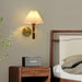 Pleated Walnut Wall Light-DWHOME