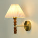 Pleated Walnut Wall Light-DWHOME
