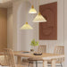 Pleated Wooden Pendant Light-DWHOME