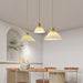 Pleated Wooden Pendant Light-DWHOME