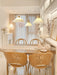 Pleated Wooden Pendant Light-DWHOME