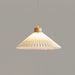 Pleated Wooden Pendant Light-DWHOME