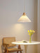 Pleated Wooden Pendant Light-DWHOME