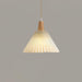 Pleated Wooden Pendant Light-DWHOME