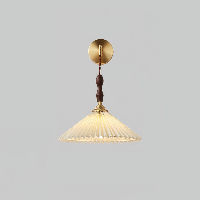 Pleated Wooden Wall Lamp-DWHOME