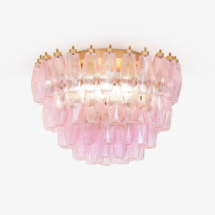 Poliedri Murano Pink Ceiling Light-DWHOME