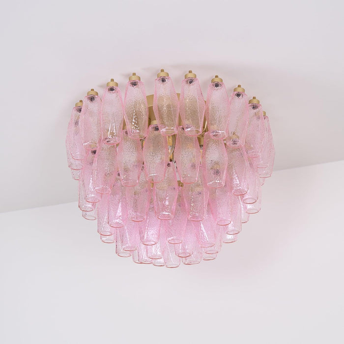 Poliedri Murano Pink Ceiling Light-DWHOME