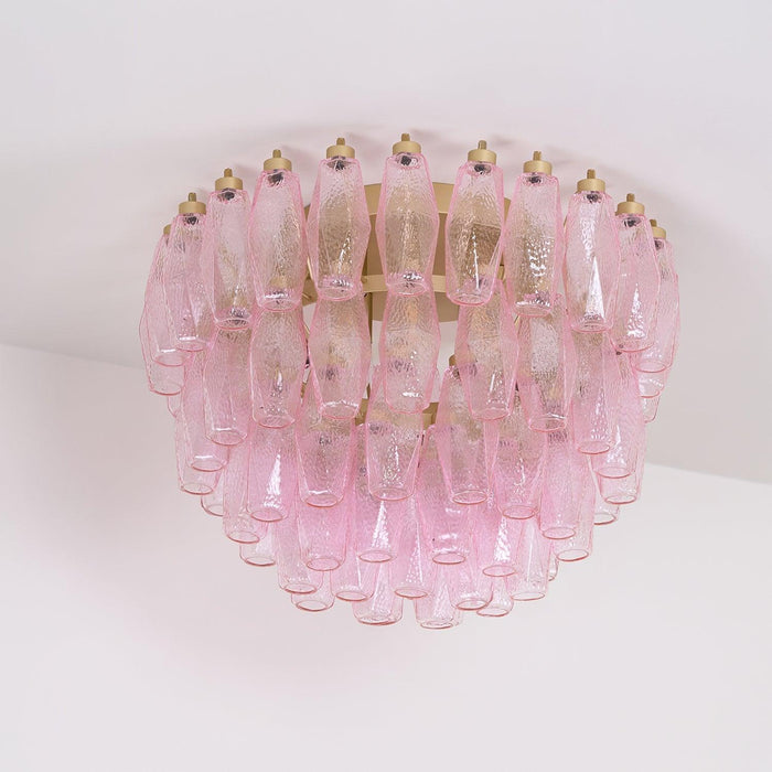 Poliedri Murano Pink Ceiling Light-DWHOME
