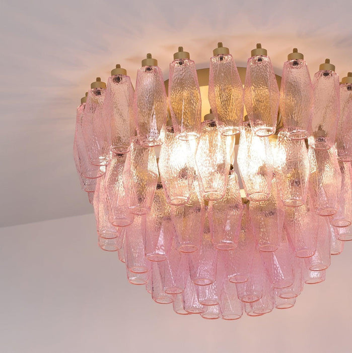 Poliedri Murano Pink Ceiling Light-DWHOME