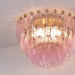 Poliedri Murano Pink Ceiling Light-DWHOME