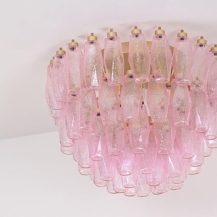 Poliedri Murano Pink Ceiling Light-DWHOME